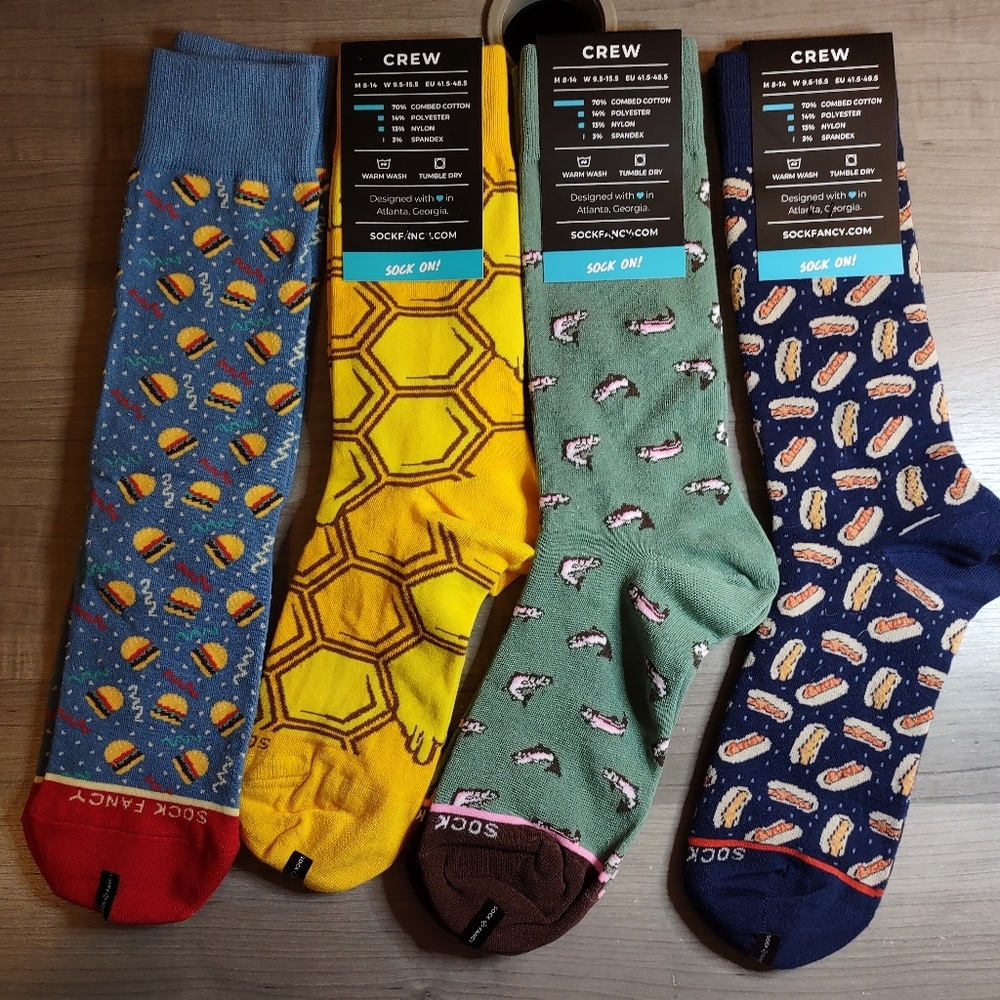 4 pack Sock Fancy crew socks